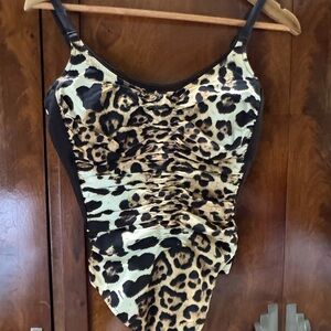 SHAN Leopard Print Women's One Piece Swimsuit